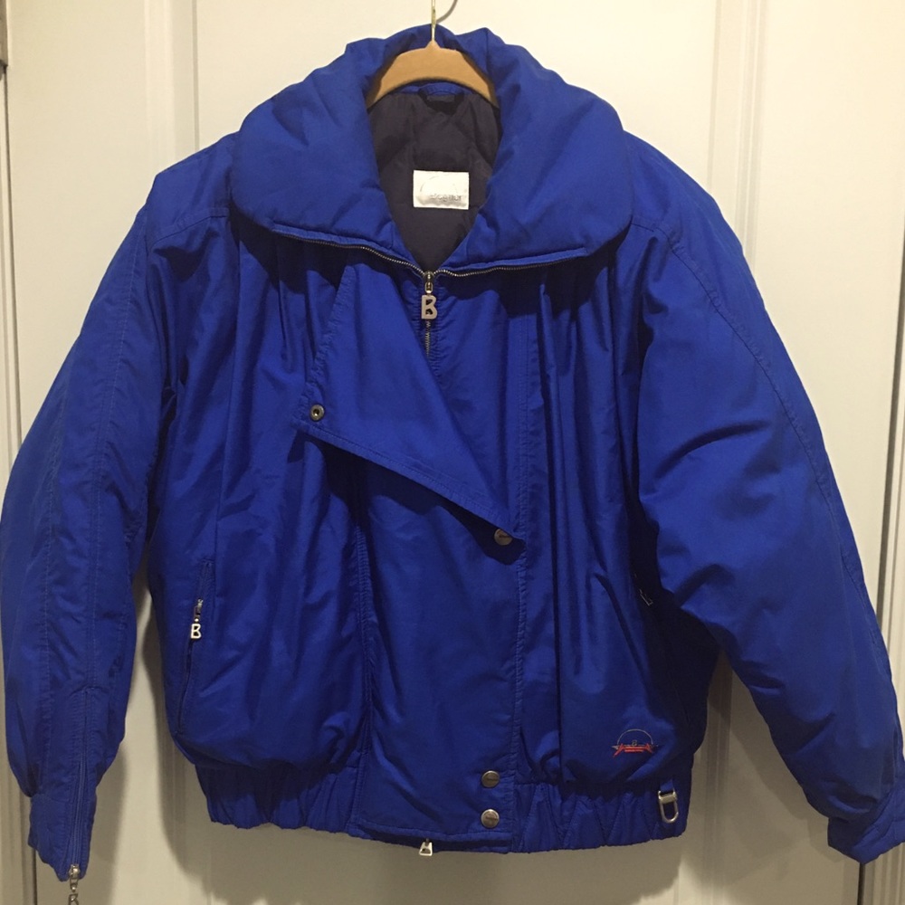 Bogner Vintage Down Ski Jacket Royal Blue Excellent Condition Size 12
